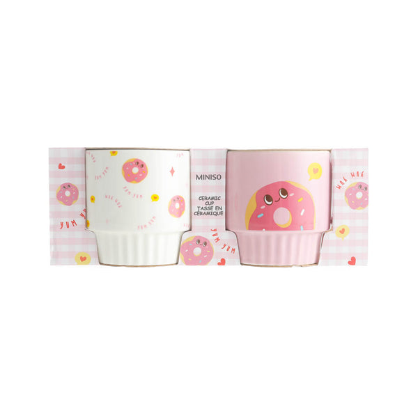 Happy Foods Collection Donut Ceramic Cups (350mL, 2 pcs)