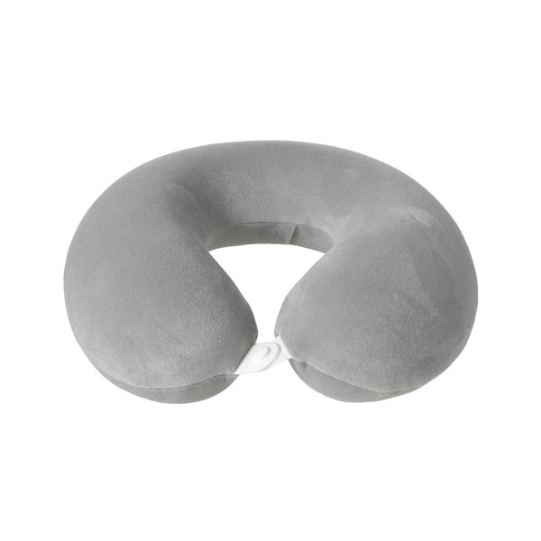 Solid Color Memory Foam U-Shaped Pillow (Gray)