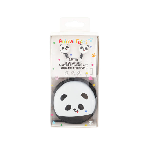 Animal Faces Collection 3.5mm in-Ear Earphones Model: BTH-D01(Panda)