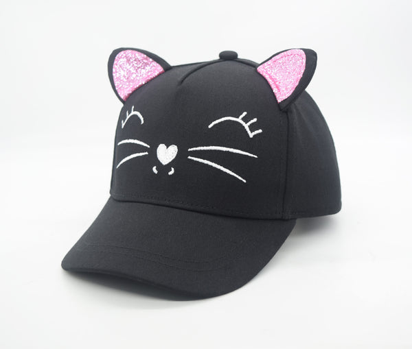 Glitter Kitten Kids' Baseball Cap(Pink)