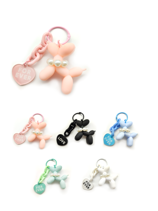 Beads Series Dog Keychain