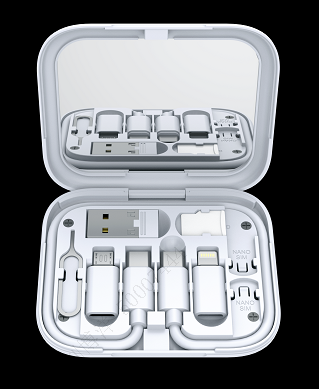 Multi-Type Charging Cable Case (White)