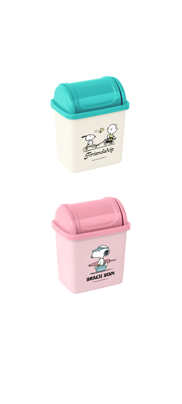 Snoopy Summer Travel Collection Desktop Trash Can