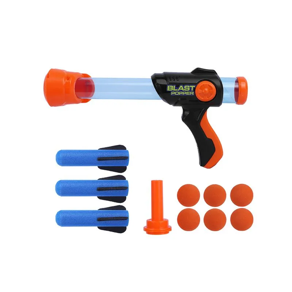2-in-1 Balls & Rockets Shooter Set (6 Balls, 3 Rockets)