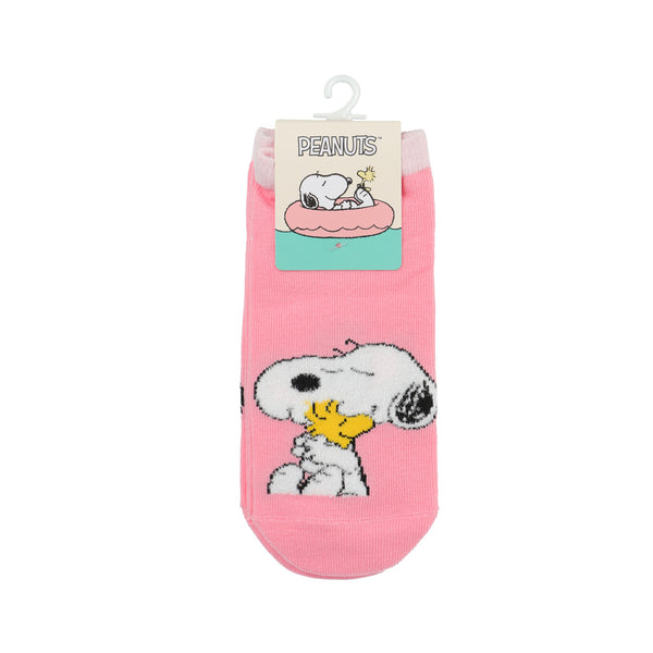 Snoopy Summer Travel Collection Pink Cotton Ankle Socks (2 Pairs)