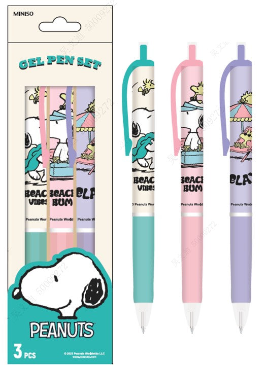 Snoopy Summer Travel Collection Gel Pen (3 Pcs)