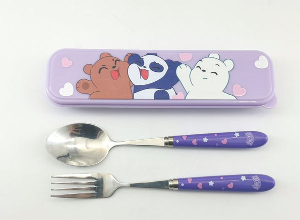 We Bare Bears Baby Collection Flatware Set (Fork & Spoon)