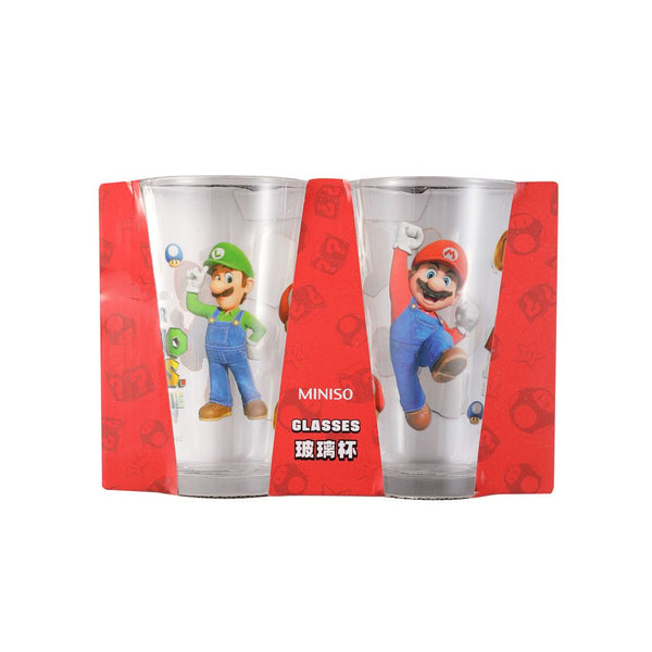 The Super Mario Bros Collection Glass Cup (470mL)(2 pcs)