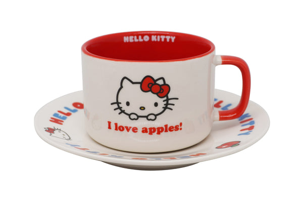 Hello Kitty Apple Collection Ceramic Cup with Coaster 200mL