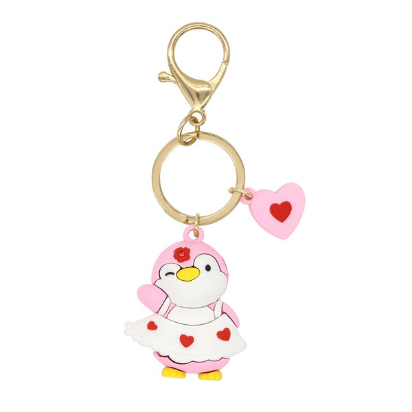 Mini Family Pink Romance Series Keychain Pendant (Penguin)(A)