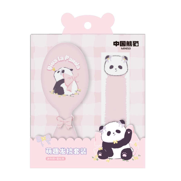 China Panda Mini Hair Brush & Hair Clip