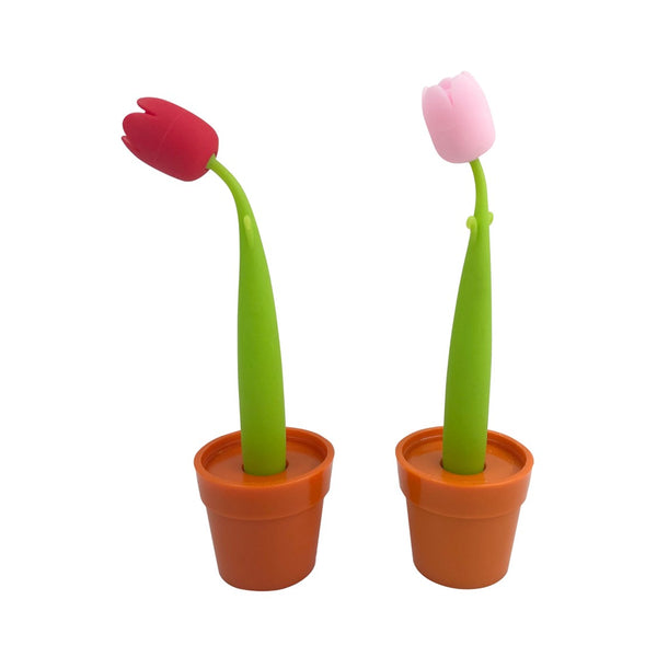 Tulip Garden Collection Silicone Shaking Pen (with Holder) (2 Assorted Models) PDQ