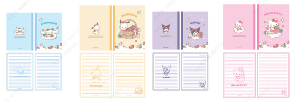 Sanrio characters Strawberry Collection A5 & B5 Book Set (2*28 Sheets) (2 Assorted Models)