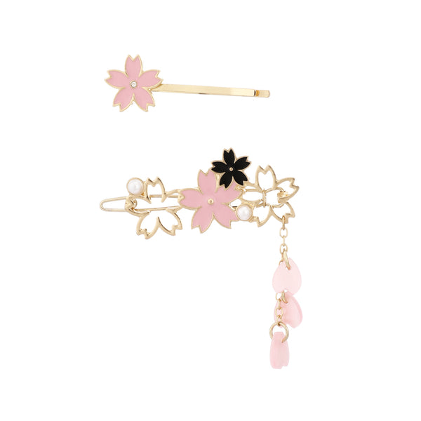 Blooming Night Collection Hair Clips & Necklace (3 pcs)