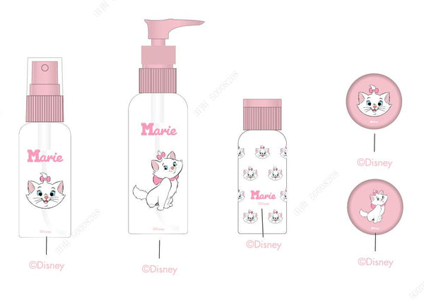 Disney Cat Collection Travel Bottles Set 5 pcs (Marie)