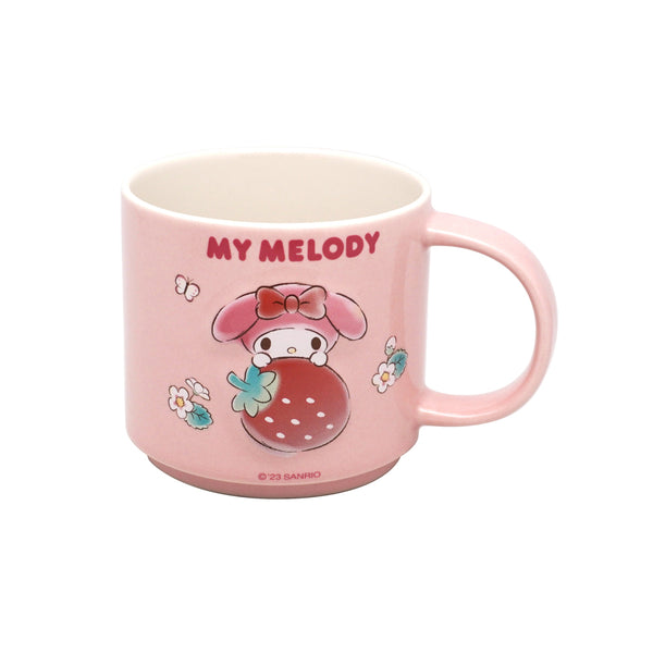 Sanrio characters Strawberry collection Embossed Ceramic Cup (400mL)(My Melody)