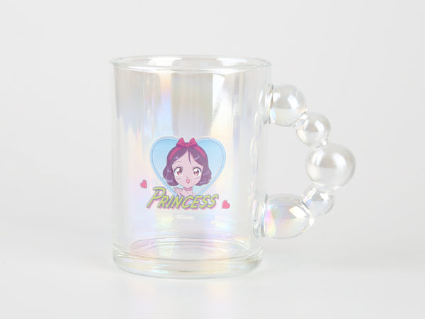 Disney Manga Princess Collection Glass Cup with Beaded Handle (335mL)