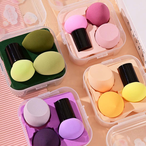 Makeup Sponges with Storage Case (3 pcs)