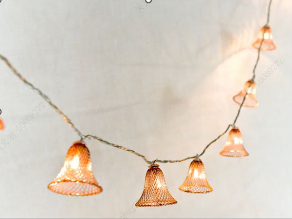 Golden Moon Series Metal Decoration String Lights 1.55m (Bell)