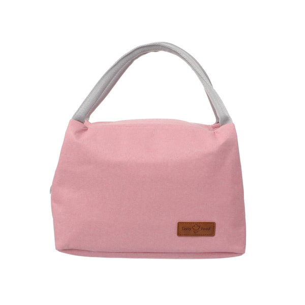 Large Capacity Solid Color Lunch Bag(Pink)