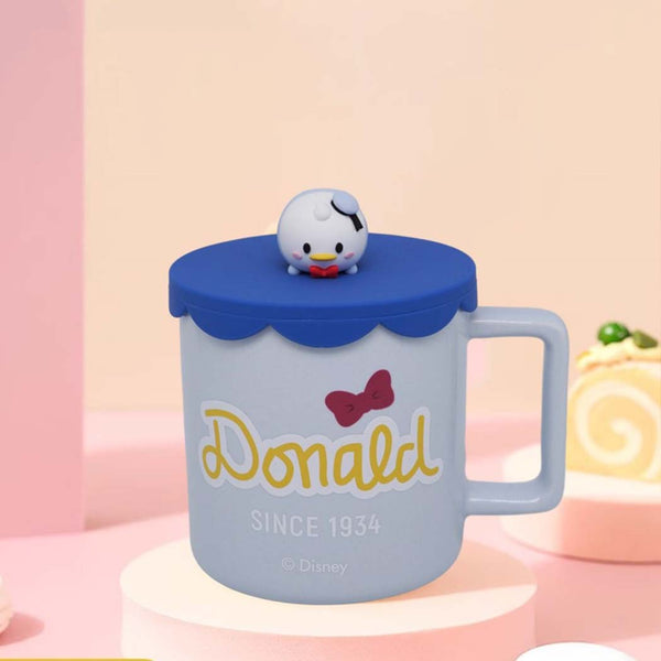 Disney Mickey Mouse Collection Cartoon Ceramic Cup with Silicone Lid (425mL)(Donald)