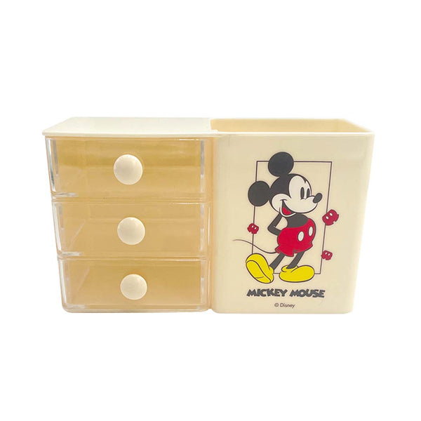 Disney Mickey Mouse Collection Mini Three Layered Storage Box for Desk (Mickey)