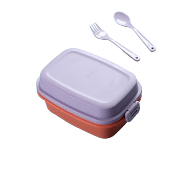 Colorful Double Layered Bento Box (980mL)(Orange)