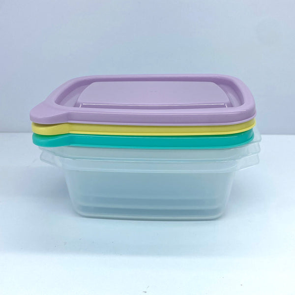 Colorful Rectangle Food Storage Containers (610mL, 3 pcs)