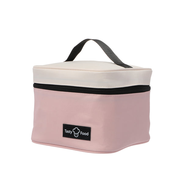 Color Blocking Mousse Lunch Bag(Pink)