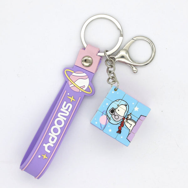 Snoopy the Little Space Explorer Collection Cube Keychain