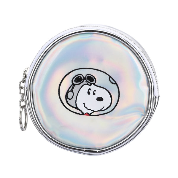 Snoopy the Little Space Explorer Collection Round Coin Purse(Silvery)