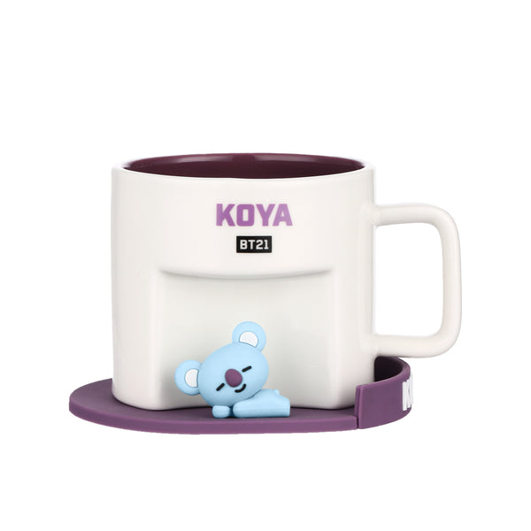 BT21 Collection Cartoon Ceramic Cup with Coaster (450mL)(KOYA)