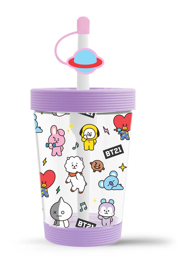 BT21 Collection Portable Plastic Tumbler (535mL)(Purple)