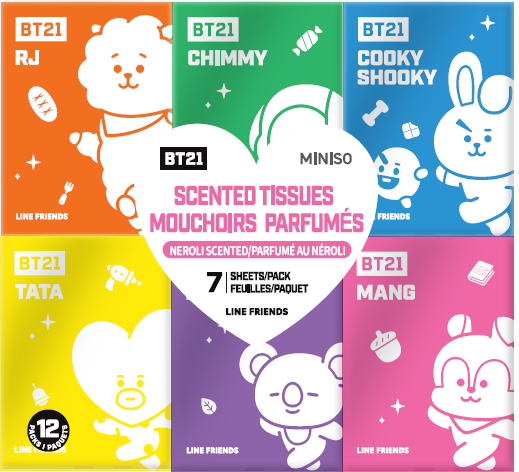 BT21 Collection Scented Tissues (12 Packs)