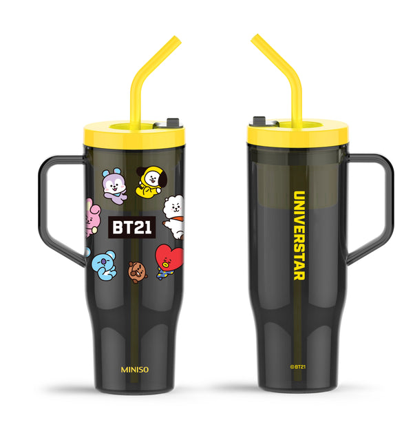 BT21 Collection Plastic Tumbler with Straw (1250mL)(Yellow)