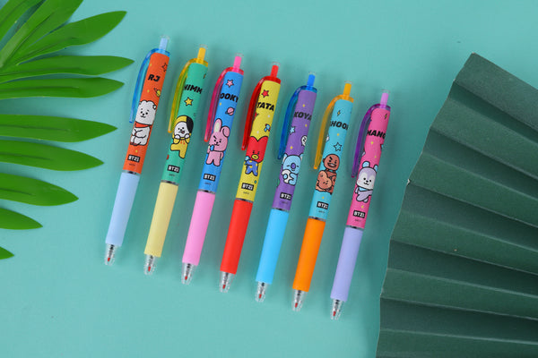 BT21 Collection Retractable Gel Pen (7 Assorted Models) PDQ