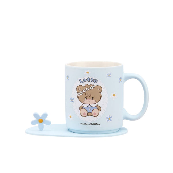 MIKKO Collection Ceramic Cup with Coaster (390mL)(Latte)