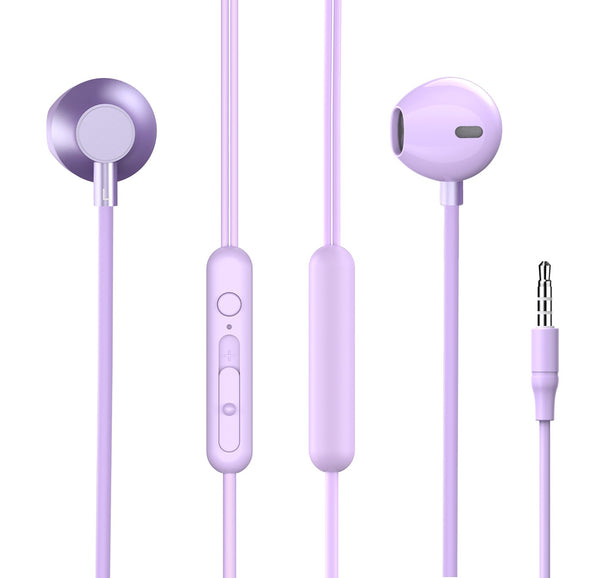 3.5mm In-ear Earphones with In-line Control  Model: PA602(Purple)