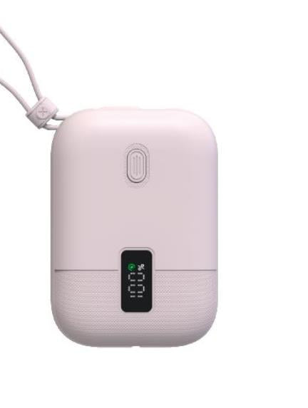 9000mAh Mini Power Bank with Cable(Pink)  Model: F76-B