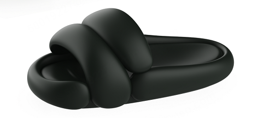 Puffy Women's Slippers(Black,37-38)