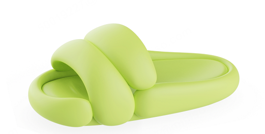 Puffy Women's Slippers(Green,39-40) Puffy Women's Slippers(Green,39-40)