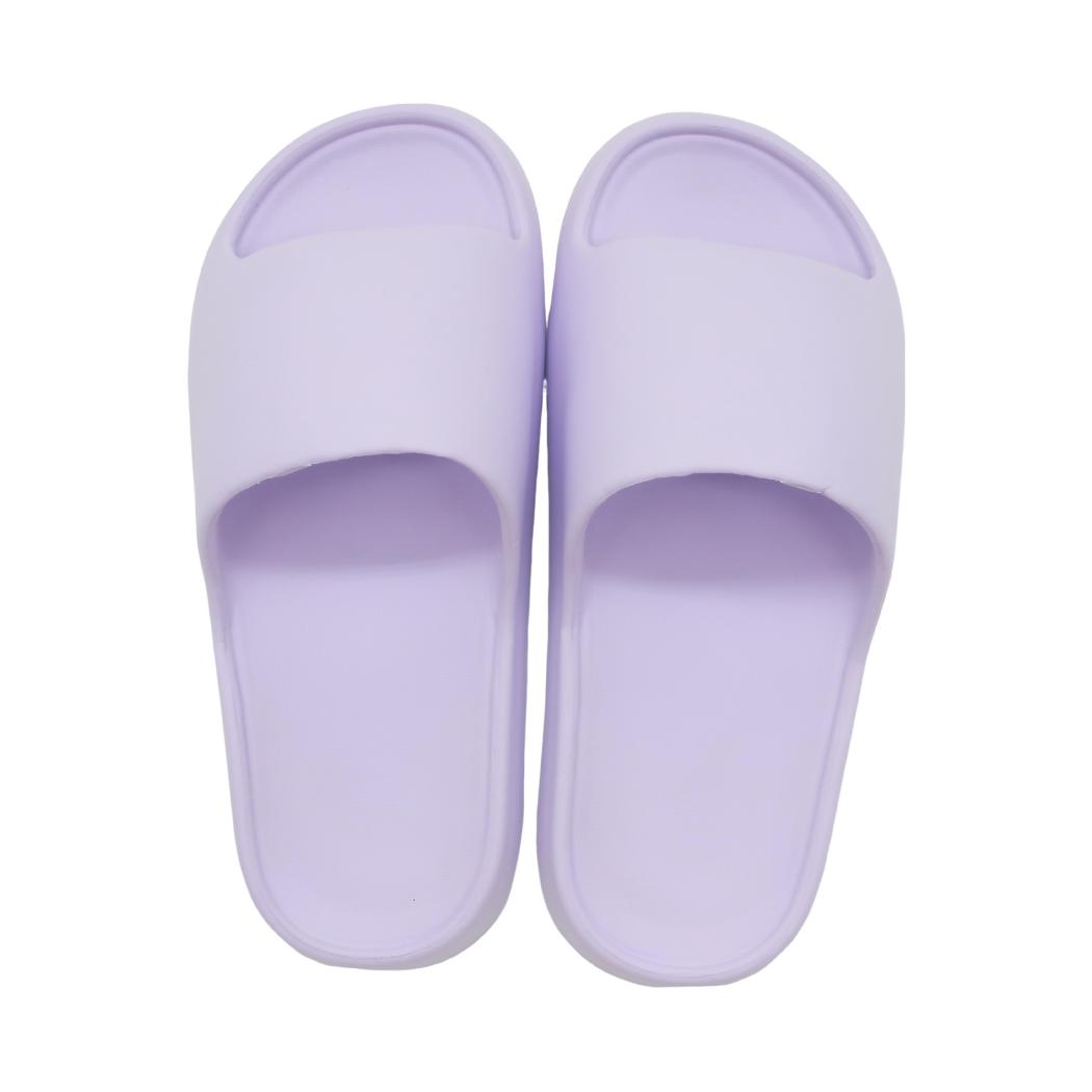 Women's Macaron Color Bread-Shape Bathroom Slippers(Purple,38-39)