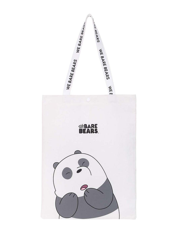 We Bare Bears Panda Shopping Bag (White)