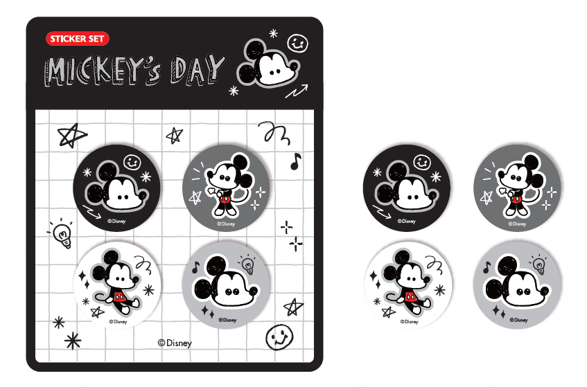 Disney Marvellous Mickey Collection Round Stickers (4*20 Sheets)