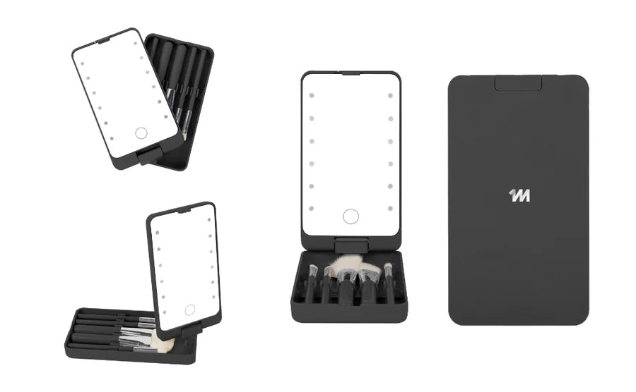 Mini Ultra Series Rotating LED Mirror (With Brush Set) Model: SC45 (Black)