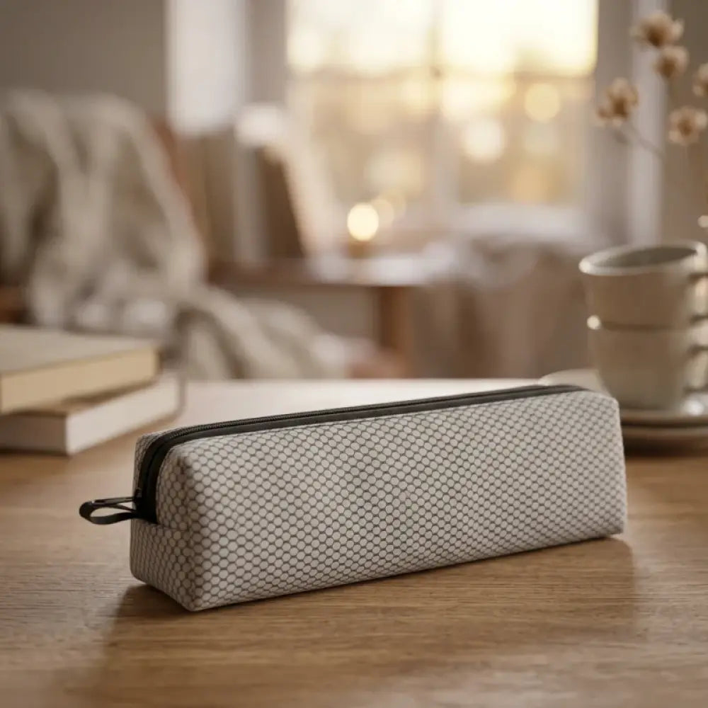 Cuboid EVA Single-Layer Mesh Pencil Case (22*5*5cm) (Black)