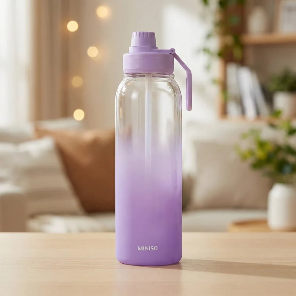 Dopamine Sports Straw Plastic Bottle 1000mL(Purple) Dopamine Sports Straw Plastic Bottle 1000mL(Purple)