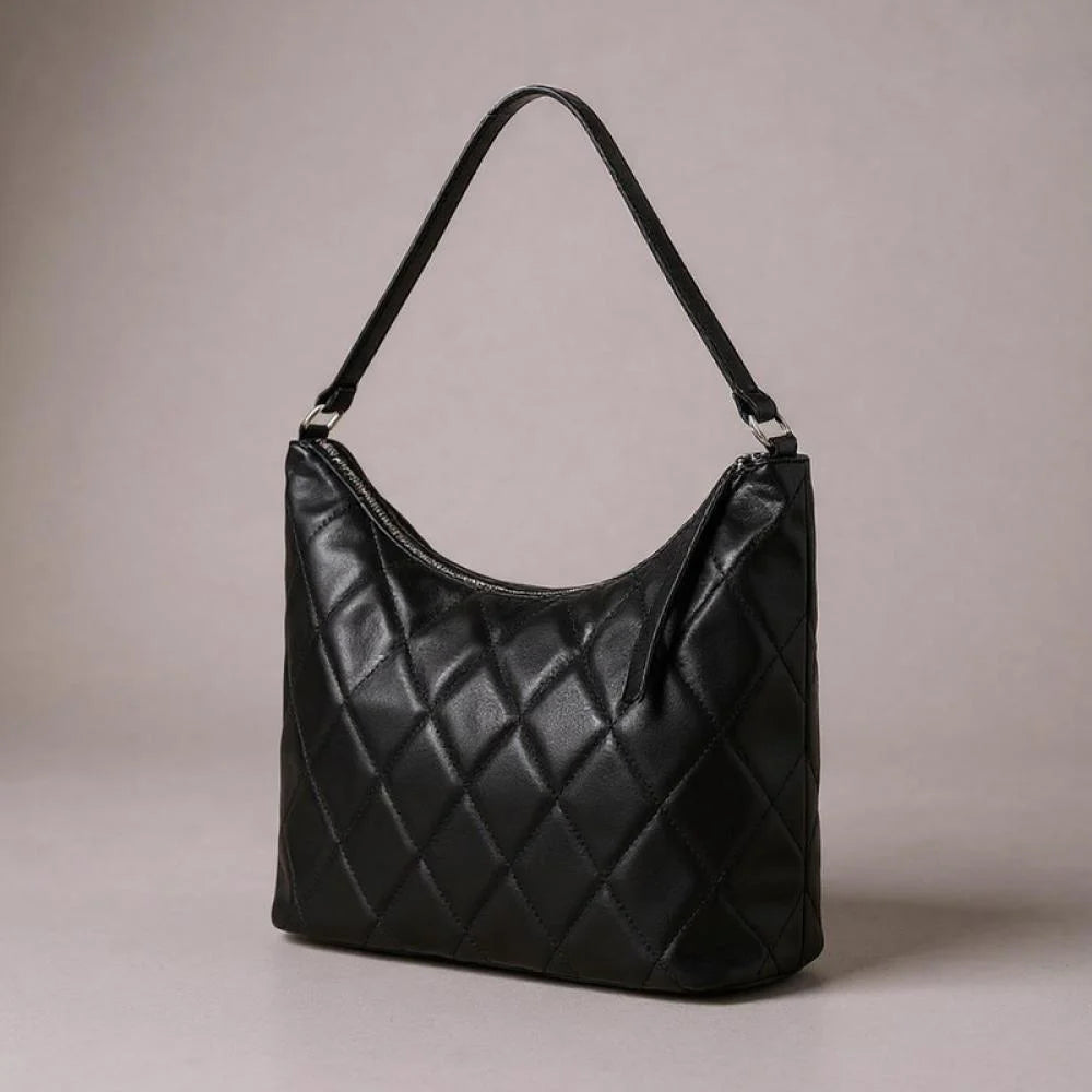 Rhombus Pattern Tote Shoulder Bag (Black) Rhombus Pattern Tote Shoulder Bag (Black)