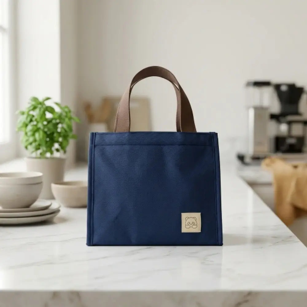 Classic Square Insulated Lunch Bag(Navy) Classic Square Insulated Lunch Bag(Navy)