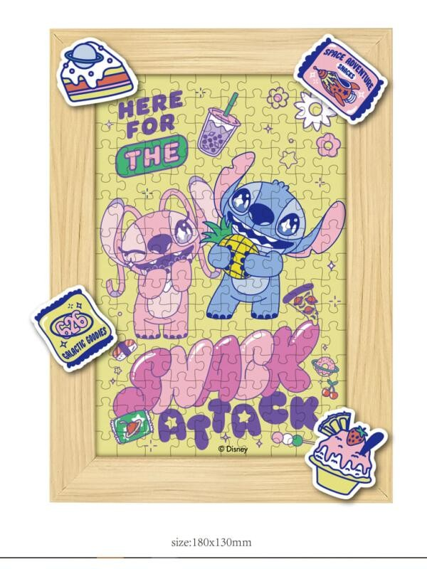 Disney Stitch Dinner Party Collection 100-Piece Framed Puzzle